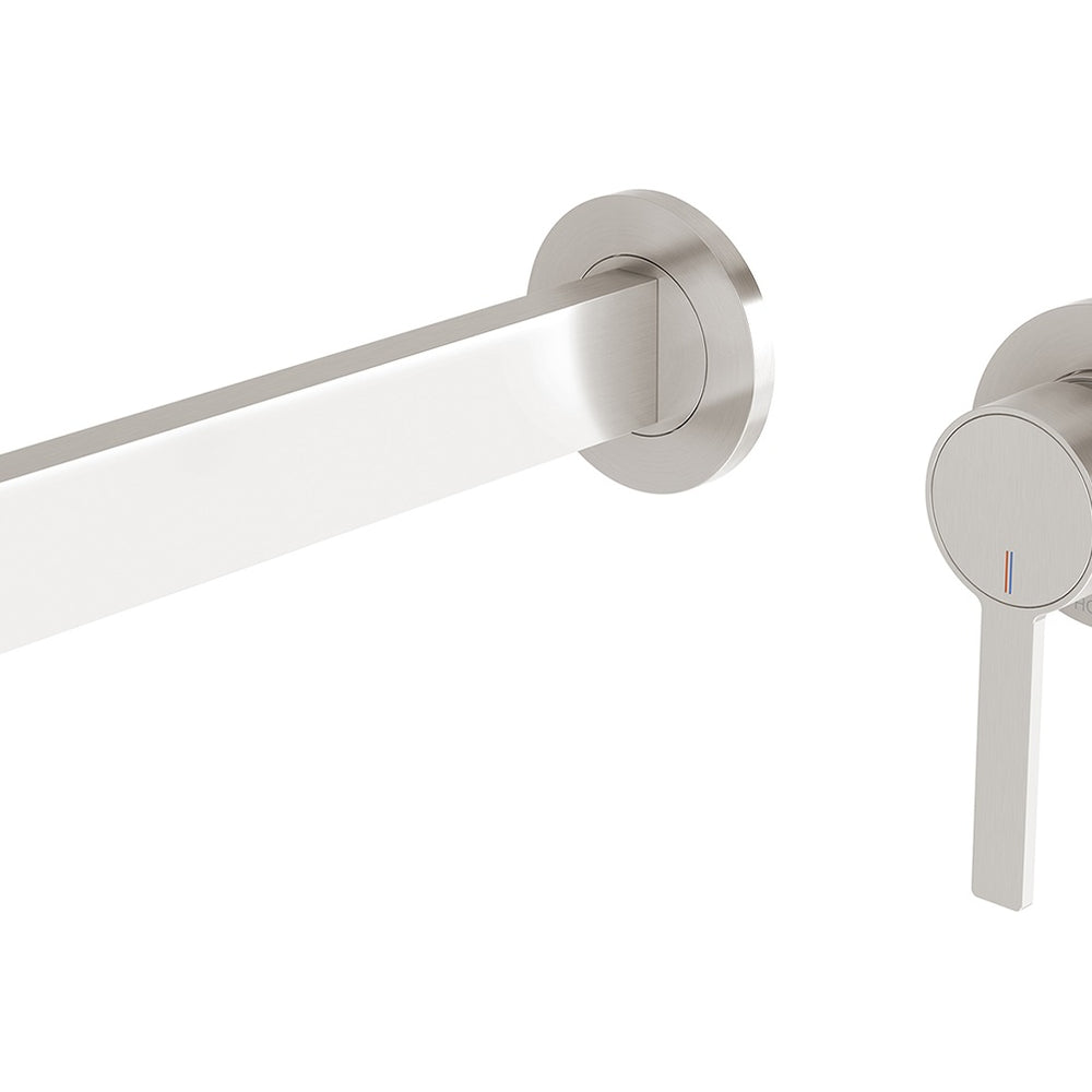 PHOENIX LEXI MKII WALL BASIN MIXER SET 200MM BRUSHED NICKEL