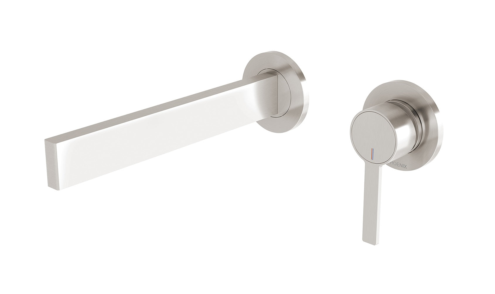PHOENIX LEXI MKII WALL BASIN MIXER SET 200MM BRUSHED NICKEL