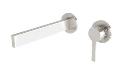 PHOENIX LEXI MKII WALL BASIN MIXER SET 200MM BRUSHED NICKEL