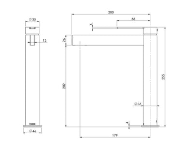 PHOENIX LEXI MKII VESSEL MIXER BRUSHED NICKEL