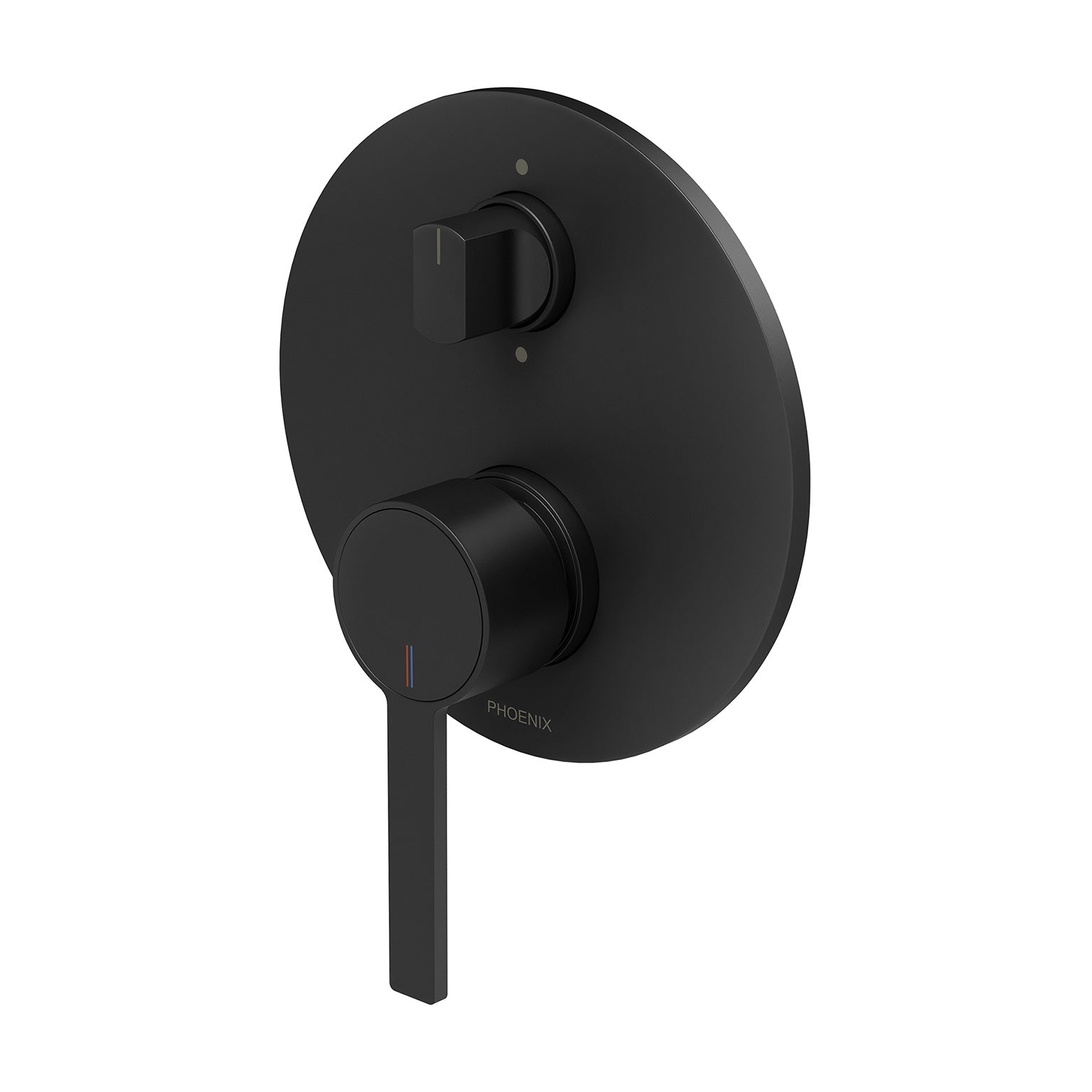PHOENIX LEXI MKII WALL SHOWER BATH DIVERTER MIXER 130MM MATTE BLACK