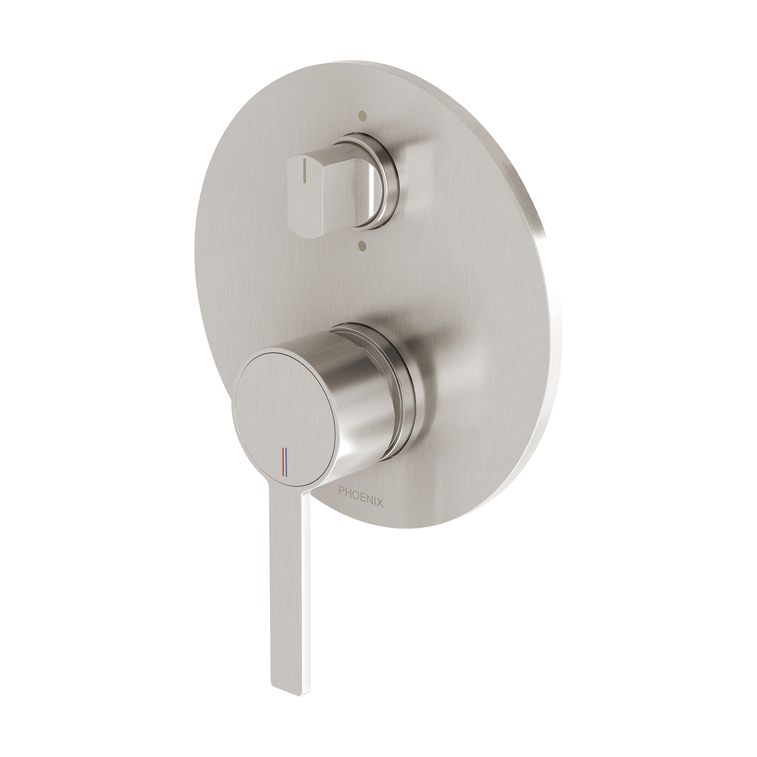 PHOENIX LEXI MKII WALL SHOWER BATH DIVERTER MIXER BRUSHED NICKEL