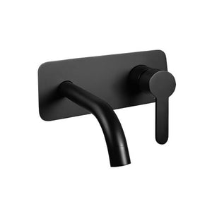 LINKWARE LOUI WALL OUTLET MIXER 200MM MATTE BLACK