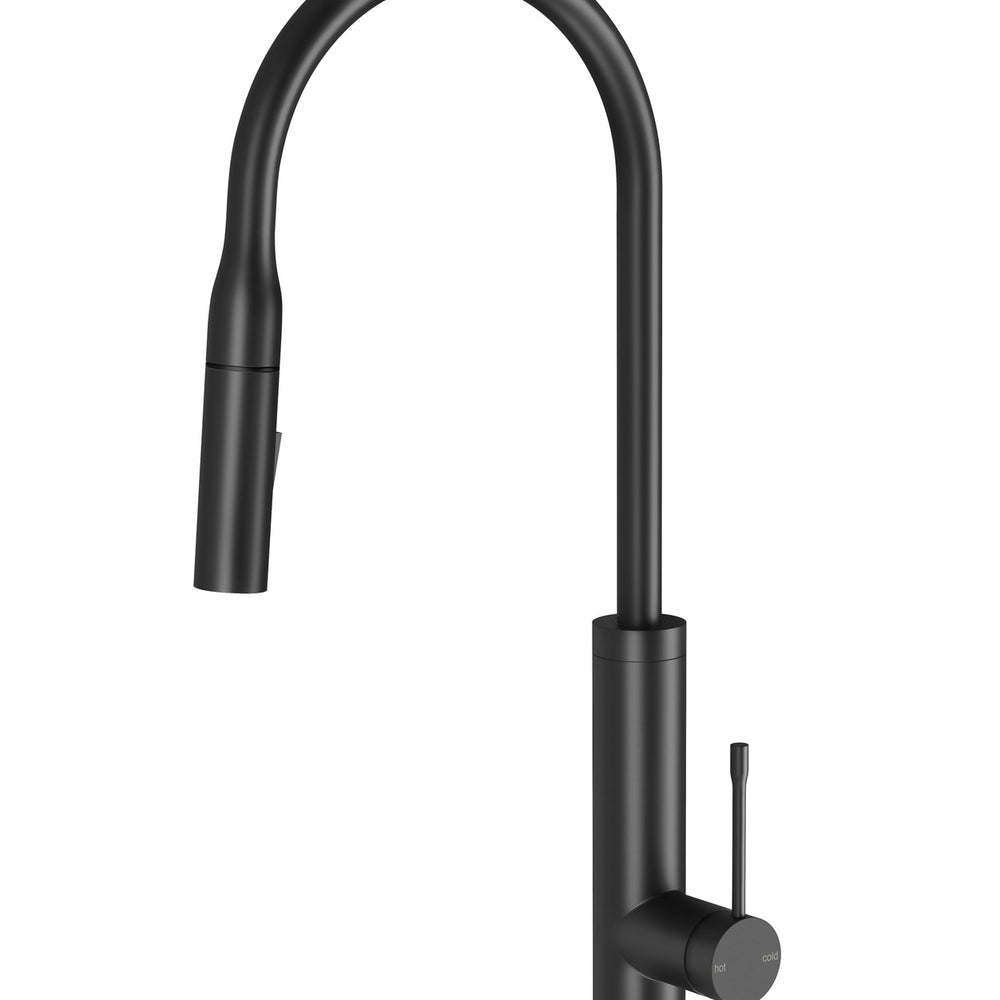 PHOENIX DEJA LEAD FREE PULL OUT SINK MIXER 499MM MATTE BLACK