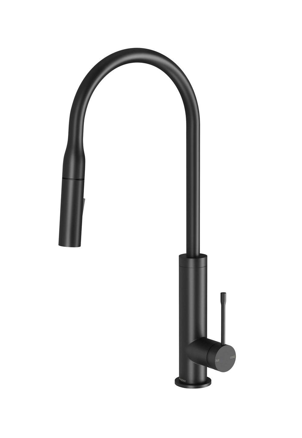 PHOENIX DEJA PULL OUT SINK MIXER 499MM MATTE BLACK