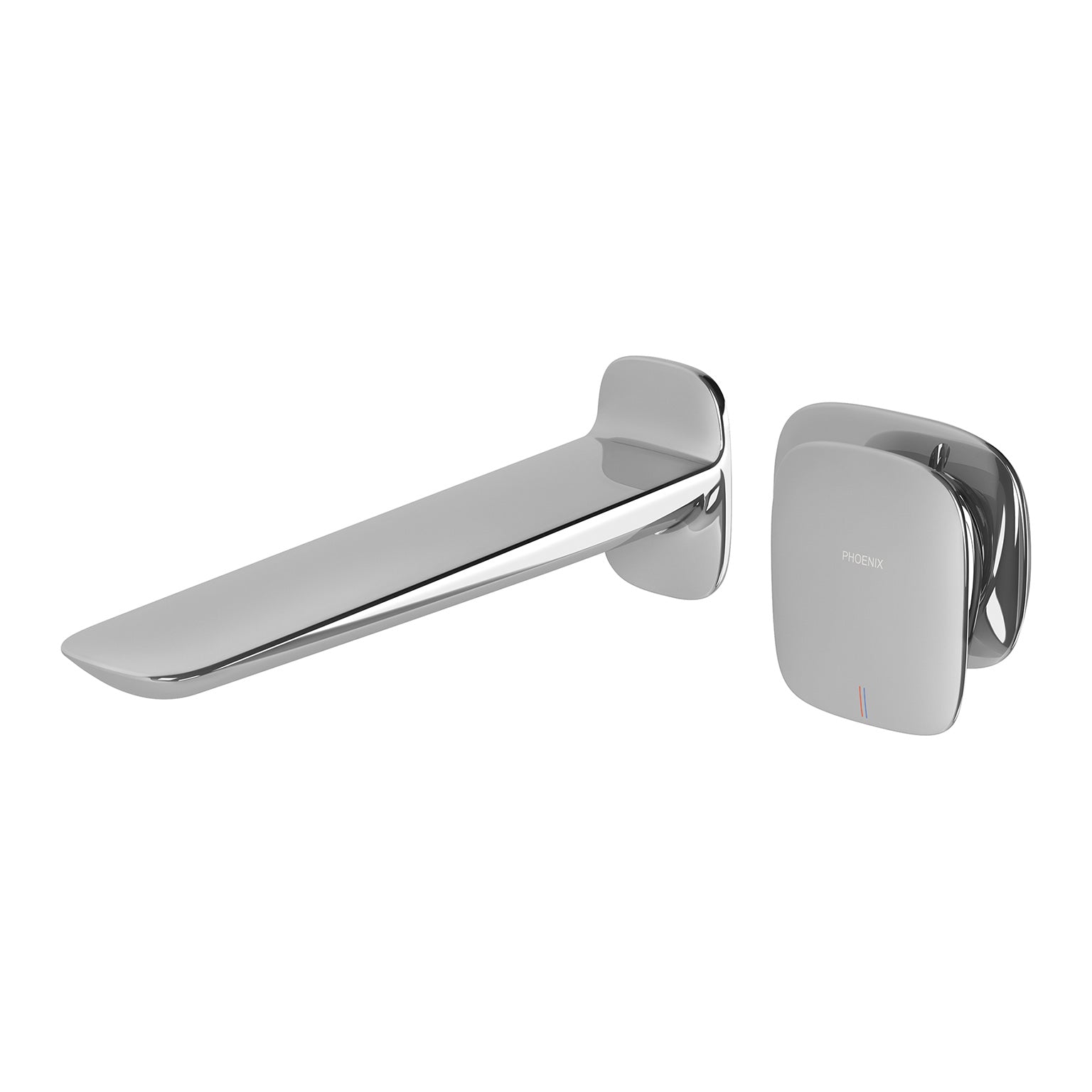 PHOENIX NUAGE WALL BASIN BATH MIXER SET CHROME 200MM