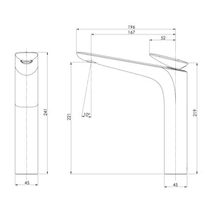 PHOENIX NUAGE VESSEL MIXER 219MM BRUSHED CARBON