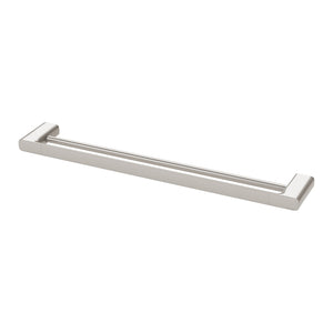 PHOENIX NUAGE DOUBLE NON-HEATED TOWEL RAIL BRUSHED NICKEL 600MM AND 800MM