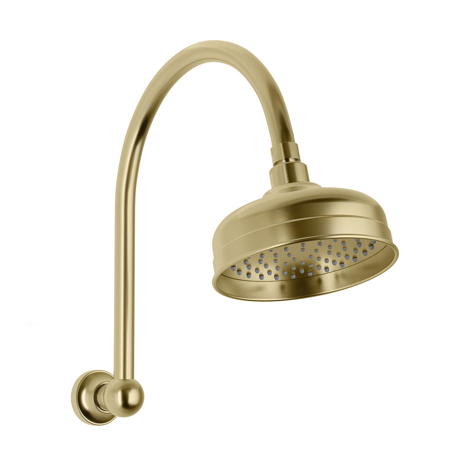 PHOENIX CROMFORD HIGH-RISE SHOWER ARM AND ROSE BRUSHED GOLD 150MM