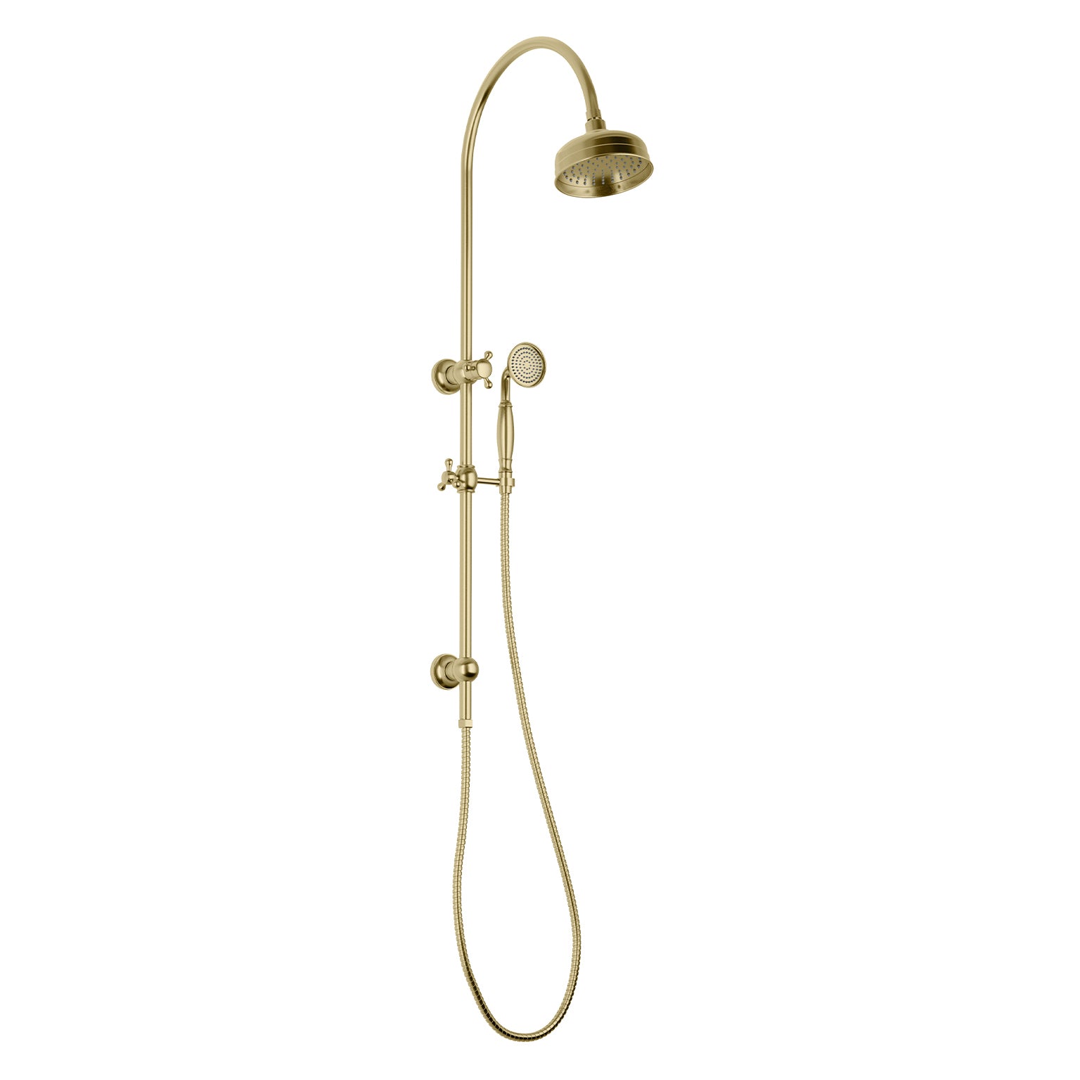 PHOENIX CROMFORD TWIN SHOWER BRUSHED GOLD