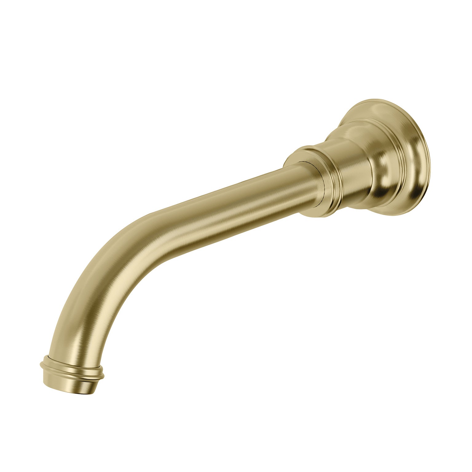 PHOENIX CROMFORD LEAD FREE WALL BASIN / BATH OUTLET 181MM BRUSHED GOLD