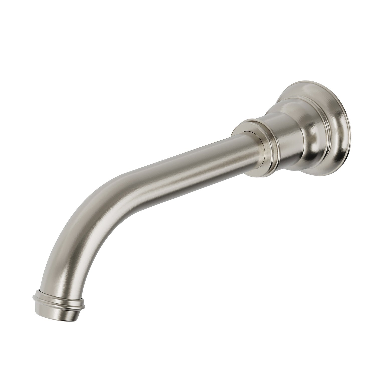 PHOENIX CROMFORD LEAD FREE WALL BASIN / BATH OUTLET 181MM BRUSHED NICKEL