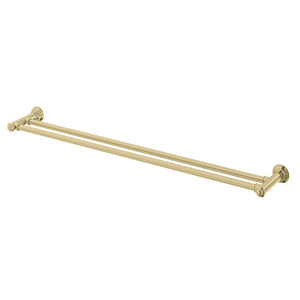PHOENIX CROMFORD DOUBLE TOWEL RAIL BRUSHED GOLD 800MM