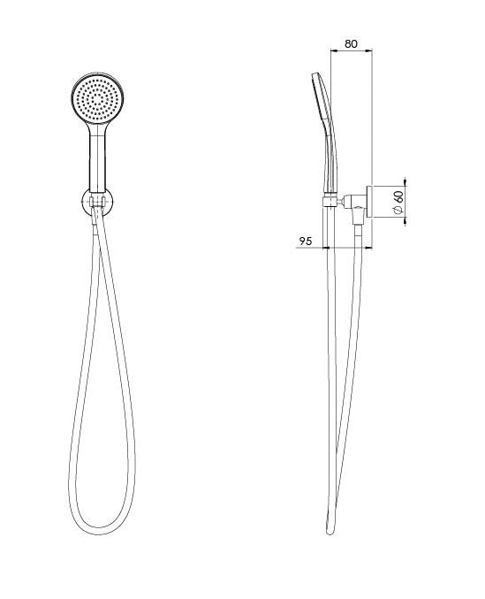 PHOENIX PINA HAND SHOWER MATTE BLACK