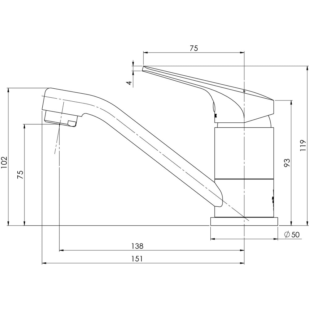PHOENIX IVY MKII LEAD FREE BASIN MIXER SWIVEL CHROME