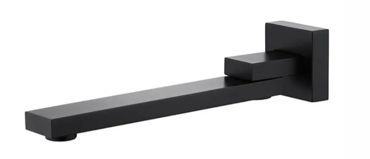 INSPIRE TARAN SWIVEL BATH SPOUT SQUARE MATTE BLACK