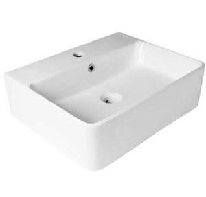 INSPIRE SQUARE WALL HUNG BASIN GLOSS WHITE 520MM