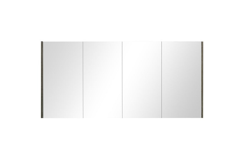 POSEIDON QUBIST DARK GREY MIRROR SHAVING CABINET 1500X720MM