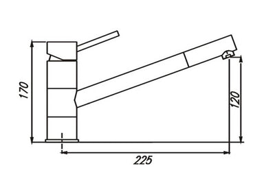 HELLYCAR IDEAL SINK MIXER 170MM CHROME