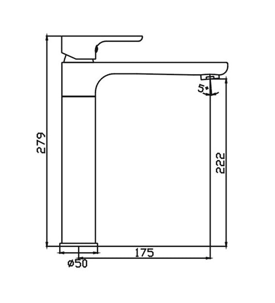 TAPART SLEEK SINK MIXER 279MM LUXURY CHROME