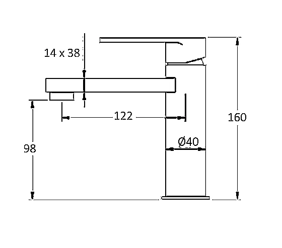 INSPIRE VETTO BASIN MIXER GUN METAL