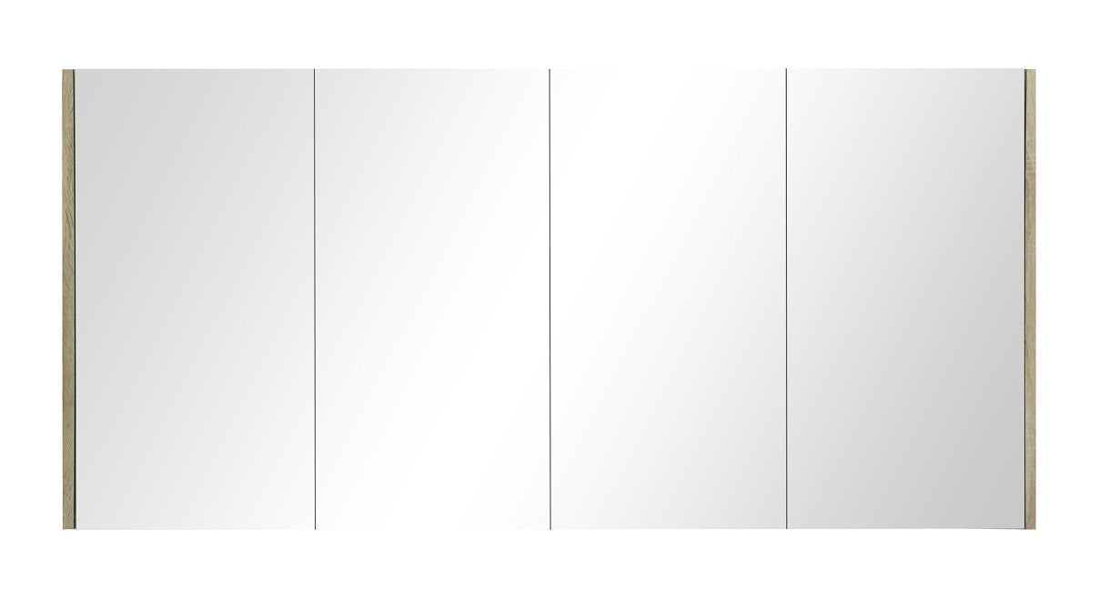 POSEIDON QUBIST WHITE OAK MIRROR SHAVING CABINET 1500X720MM