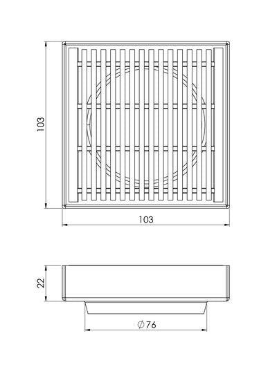 PHOENIX POINT DRAIN HG 100MM OUTLET 76MM