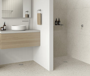 PHOENIX POINT DRAIN ROUND 90MM OUTLET STAINLESS STEEL 100MM