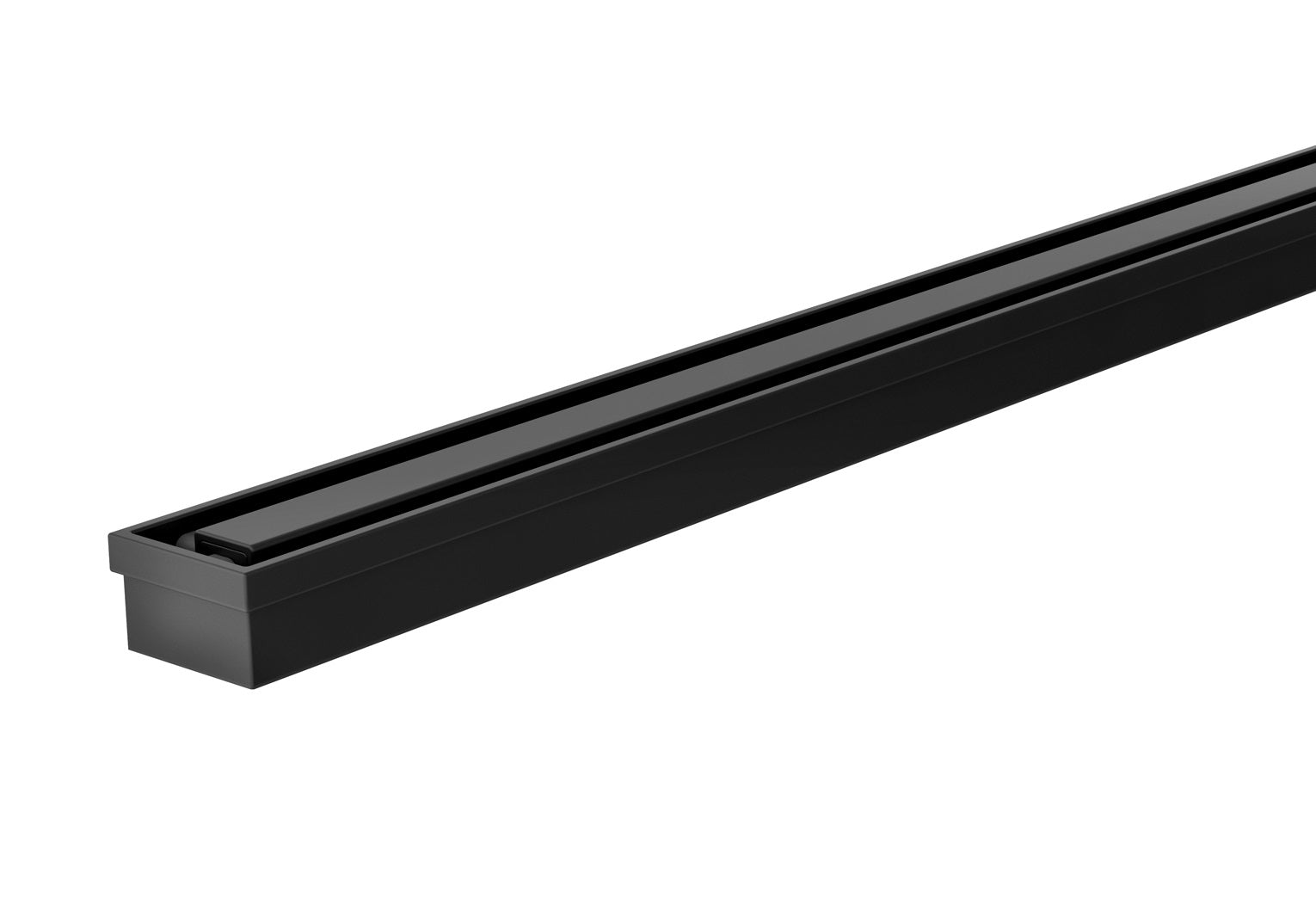 PHOENIX FLAT SLIMLINE 65MM CHANNEL DRAIN 30MM OUTLET MATTE BLACK 600MM, 750MM AND 900MM