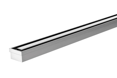 PHOENIX FLAT SLIMLINE 65MM CHANNEL DRAIN 30MM OUTLET STAINLESS STEEL 600MM, 750MM AND 900MM