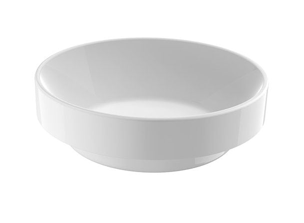 JOHNSON SUISSE GEMELLI ROUND SEMI-INSET BASINS WHITE 400MM