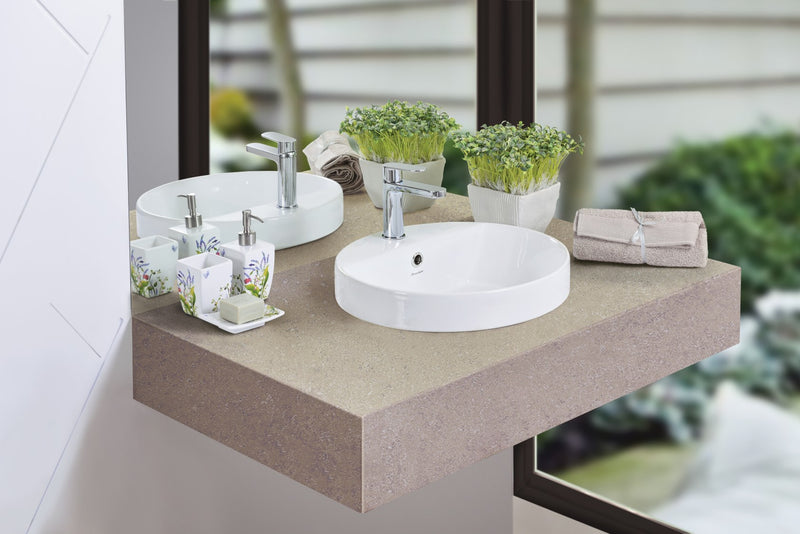 JOHNSON SUISSE GEMELLI OVAL SEMI-INSET BASINS WHITE