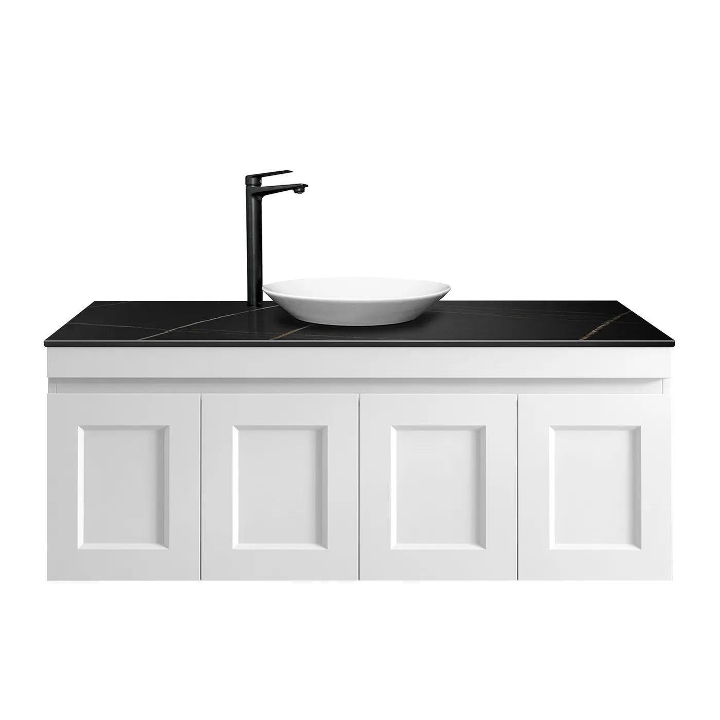 OTTI HAMPTON MARK II MATTE WHITE 1200MM SINGLE BOWL WALL HUNG VANITY