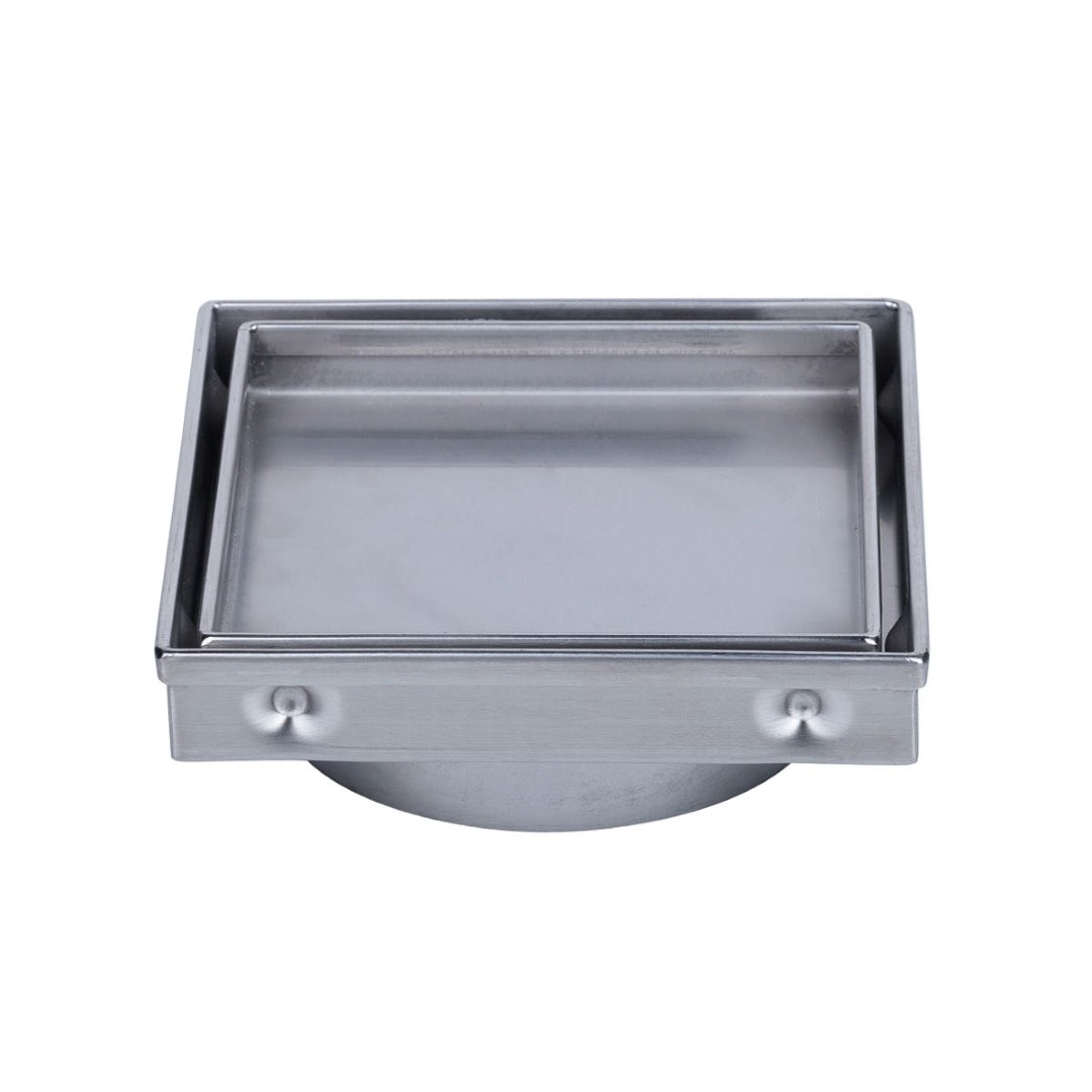 3MONKEEZ TILE INSERT POINT DRAIN 100MM STAINLESS STEEL
