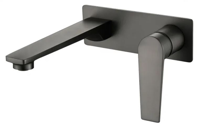 INSPIRE ZEVIO WALL BASIN MIXER GUN METAL