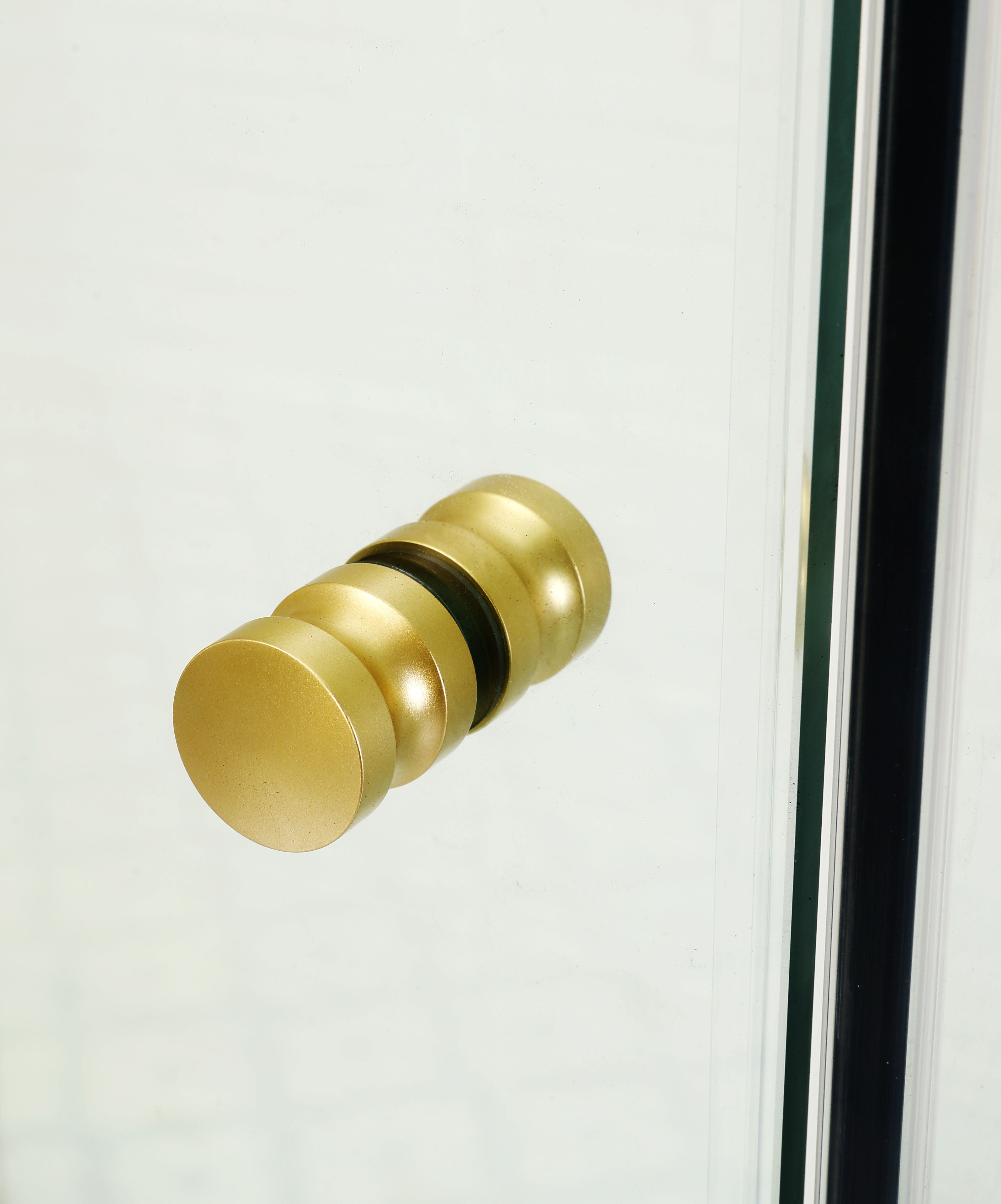 COVEY WALL TO WALL FRAMELESS HINGE DOOR BRUSHED GOLD