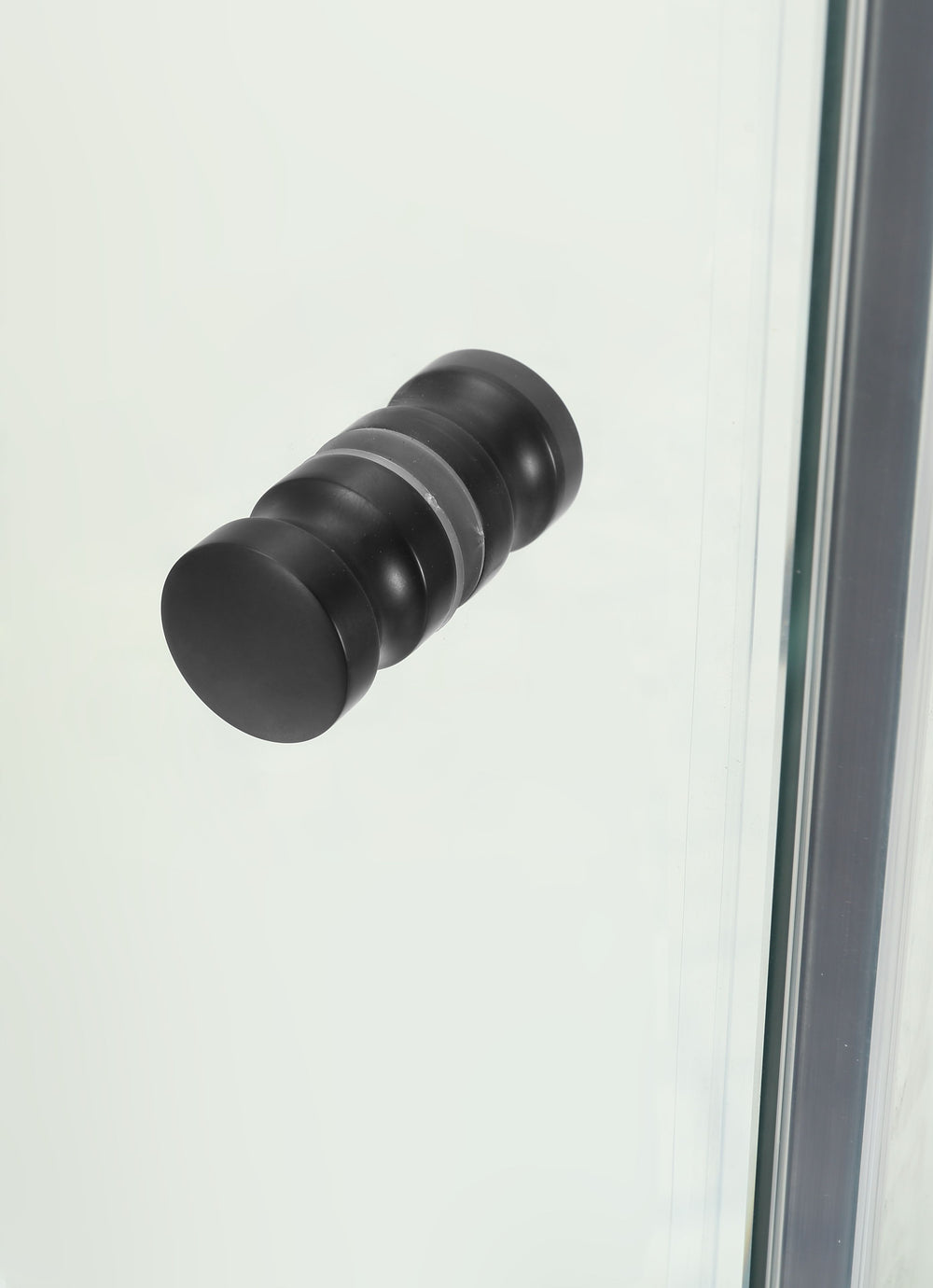 COVEY WALL TO WALL FRAMELESS PIVOTAL HINGE DOOR SHOWER SCREEN MATTE BLACK