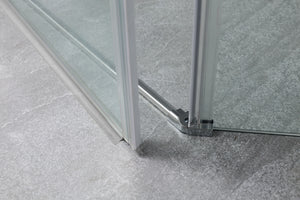 COVEY WALL TO WALL DIAMOND FRAMELESS PIVOT HINGE DOOR CHROME