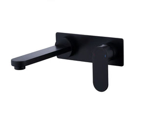 INSPIRE VETTO WALL BASIN MIXER 185MM MATTE BLACK