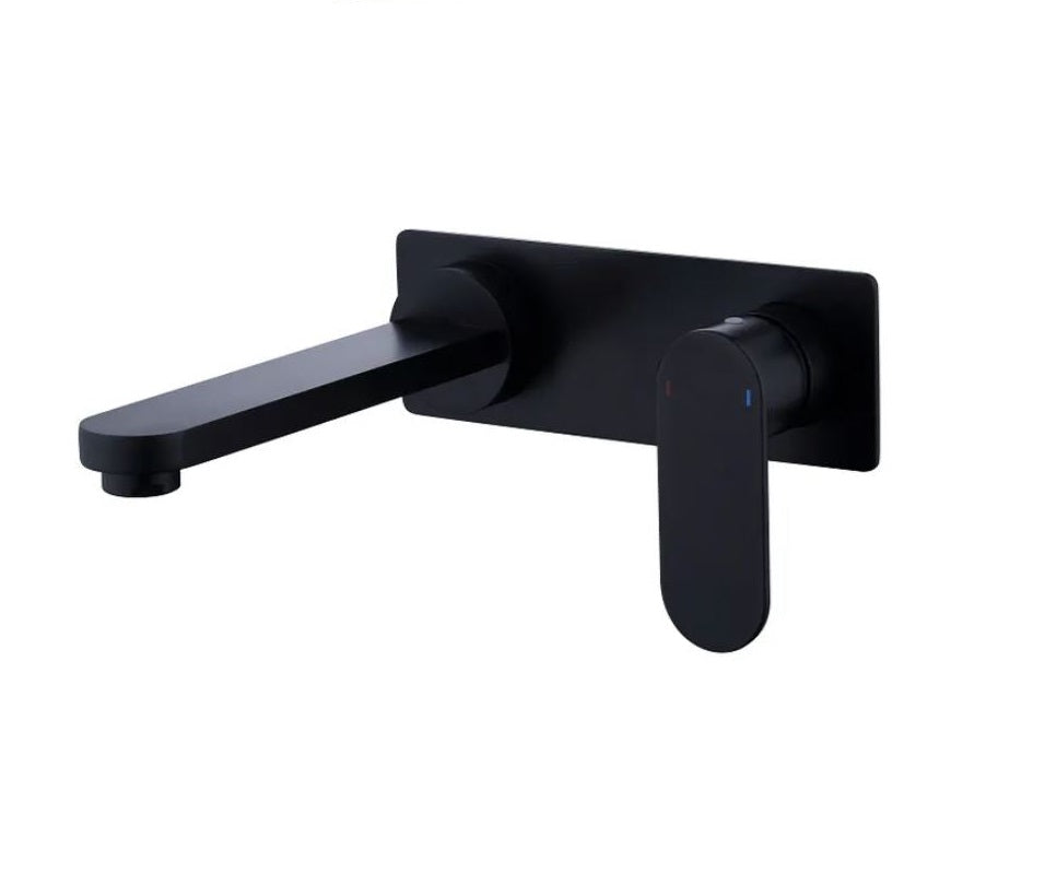 INSPIRE VETTO WALL BASIN MIXER 185MM MATTE BLACK