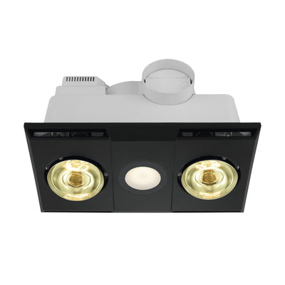 EGLO HEATFLOW 3-IN-1 BATHROOM FAN AND LED LIGHT WHITE