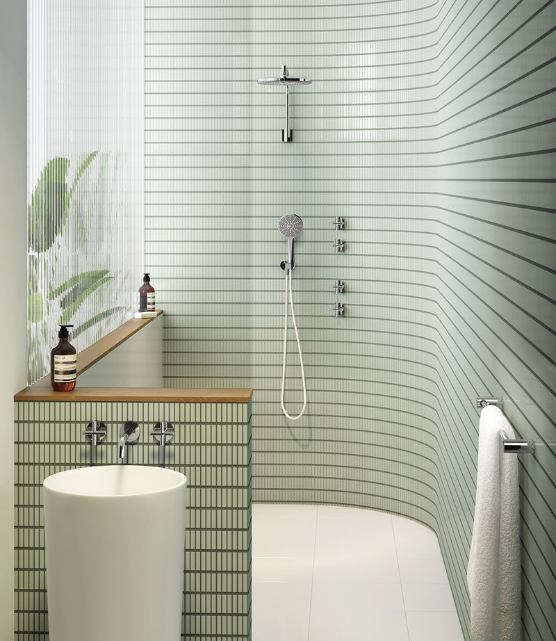 PHOENIX NX VIVE SHOWER ARM AND ROSE CHROME 250MM