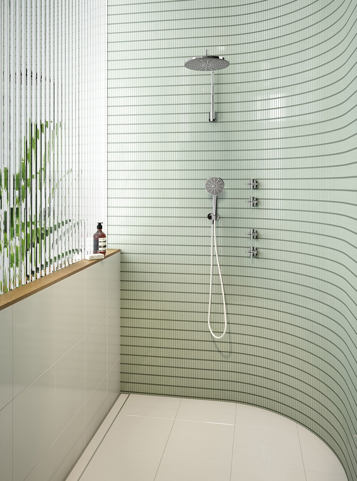 PHOENIX NX VIVE SHOWER ARM AND ROSE 250MM CHROME