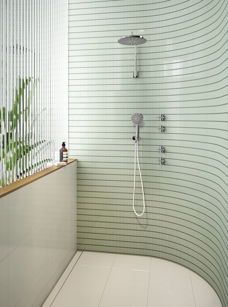 PHOENIX NX VIVE SHOWER ARM AND ROSE CHROME 250MM
