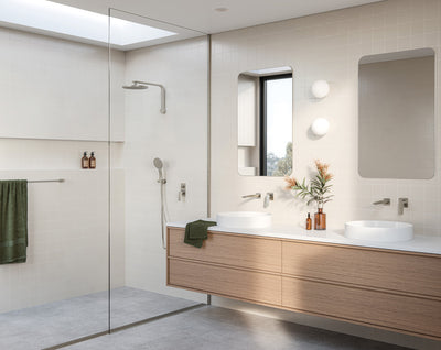 PHOENIX NX QUIL SHOWER ARM AND ROSE 250MM BRUSHED NICKEL