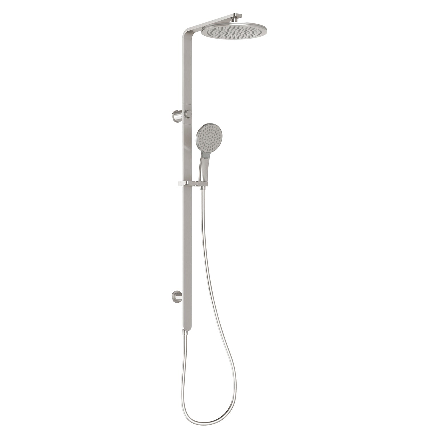 PHOENIX NX QUIL TWIN SHOWER BRUSHED NICKEL
