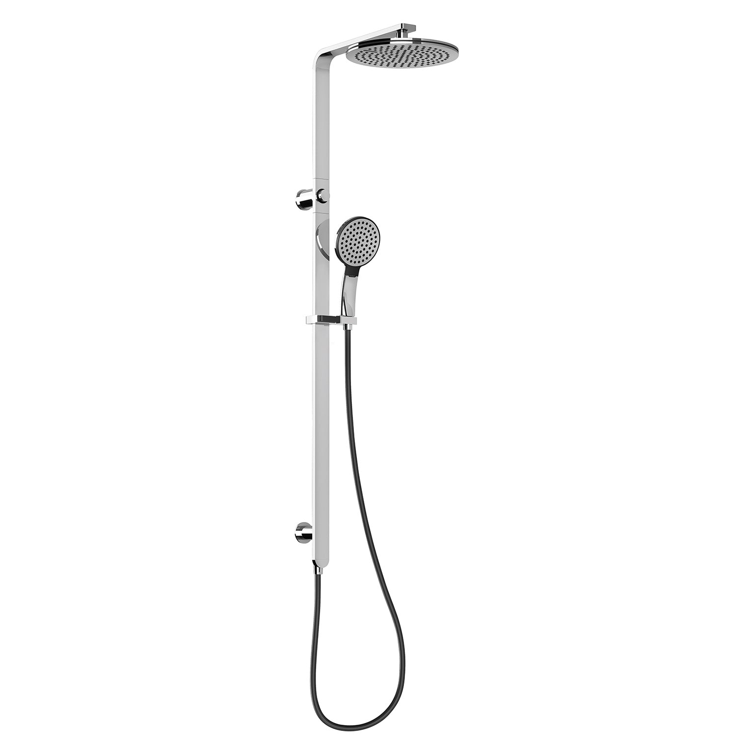 PHOENIX NX QUIL TWIN SHOWER CHROME AND MATTE BLACK