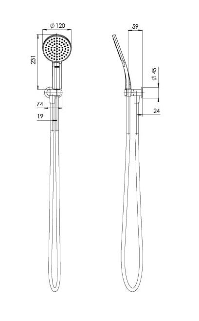 PHOENIX NX QUIL HAND SHOWER BRUSHED NICKEL