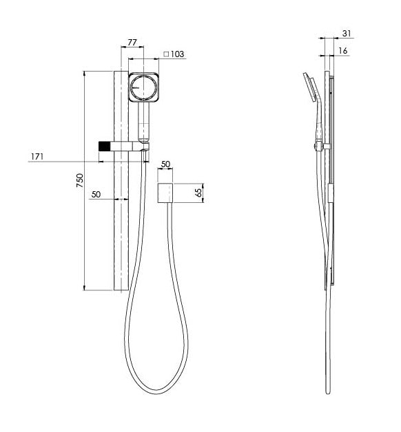 PHOENIX NX ORLI WITH HYDROSENSE RAIL SHOWER CHROME