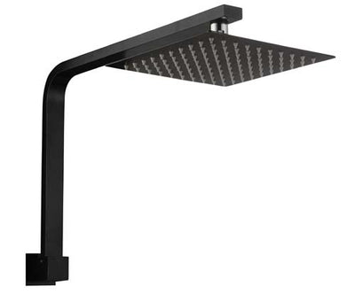 HELLYCAR ERIC SHOWER ARM AND SHOWER HEAD 200MM BLACK